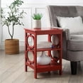 thumbnail image 2 of Pemberly Row 3 Shelves Contemporary Wood End Table in Cranberry Red, 2 of 6