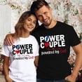 thumbnail image 4 of Christian Couples Matching Shirt Power Couple Tee Tops Valentines Day T-Shirt, 4 of 10