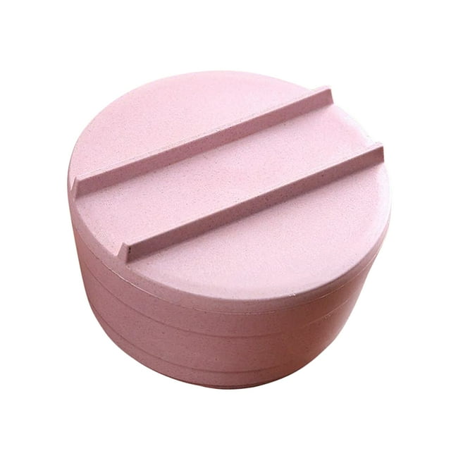 Tazón de fideos de arroz de paja de trigo con tapa rosa Sunnimix Tazón de fideos con tapa 15 cm x 13 cm x 9 cm