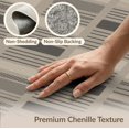 thumbnail image 5 of ODIKA 3'x5' Gray Beige Modern Geometric Striped Washable Area Rug Contemporary Block Motif with Diagonal for Hallway, Laundry Room, Non-Slip, Flatweave, Easy Care, 5 of 6