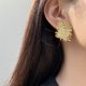 thumbnail image 3 of Pendientes para mujer, pendientes de tuerca con textura de tejido plano, pendientes hipoalergénicos con poste de plata para mujeres y niñas, regalos de joyería, 3 of 5