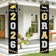 thumbnail image 1 of Pancartas de graduación para el porche, Clase de 2026, ¡Felicitaciones, Graduados! Decoraciones para la puerta: Letreros colgantes para la decoración de la fiesta en la puerta principal., 1 of 6