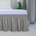 thumbnail image 2 of Easy-Going Wrap Around Ruffled Bed Skirt 18 Inch for Twin, Full Size Beds, Gray, 2 of 7