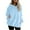 Fall Clothes Light Blue, variant on Womens Plus Size Fleece Hoodies, Long Sleeve Pullover for Women Fall Fashion Loose Fit Solid Color Warm Sherpa Thin Sweaters with Pockets