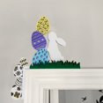 thumbnail image 4 of 1 PC Easter Bunny Pushing Easter Egg Door Corner Decoration Diy Patchwork Decora Fun Easter Egg Door Corner Decoration Easter Bunny Egg Door Corner Decoration, 4 of 9