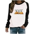 thumbnail image 2 of HOOJT Halloween Sweatshirts for Women Oversized Loose Long Sleeve Shirts Fall Round-Neck Blouses Cute Funny Printed Sweaters Crewneck Pullover Top Halloween Costumes, 2 of 8