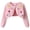 E# Pink, variant on HWJAD Long Sleeve 3D Flower Bolero Shrug for 1-14Y Girls Toddler Kids One Button Closure Cardigan Knit Sweater Cropped Cover Up Coat