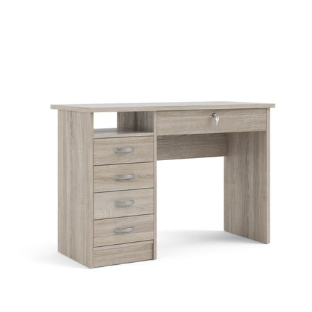 UPC: 0843029114668 | Walden Desk with 5 Drawers  Truffle Oak
