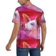 thumbnail image 5 of Haiem Hip Hop Hipster Baseball Jersey Button Down Shirts Sports Uniforms Men Women Jersey(Pink Pig,Large), 5 of 9
