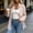 Pink, variant on Ayolanni Cardigan Sweaters for Women Button Down Beige Lightweight Long Sleeve Cardigan Solid Blouse Lapel V-Neck Cardigan with Pockets L
