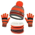 thumbnail image 1 of Ensemble de Bonnets et Foulard Thermiques d'Hiver pour Enfants Tricoté 3 Pcs Automne, 1 of 6