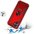 thumbnail image 2 of For iPhone 17 Ring Magnetic Kickstand Hybrid Case Cover - Red, 2 of 3