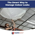 thumbnail image 6 of Tarps Now Roof Leak Diverter Kit, (10' x 10'), 12 Mil Waterproof Tarp, White, 6 of 7