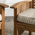 thumbnail image 3 of Walker Edison Outdoor Dining Chair - Acacia Wood - Set of 2 - Cushioned - Beige and Brown, 3 of 16