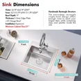thumbnail image 4 of RXFSP 18''L x 18''W Scratch-Resistant Nano Stainless Steel Single Bowl Bar Sink with Strainer, 4 of 7