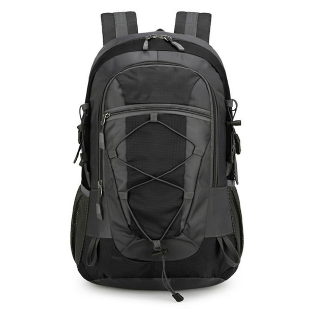 Wosthever Mochila multiusos para exteriores con gran capacidad de 40 litros y zona reflectante de seguridad nocturna. Mochilas de mochilero Negro