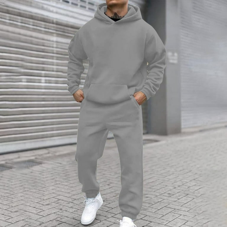 GHSOHS Polo Sweatsuit Suits for Men Men s 2 Piece Outfits Hoodie Sweatshirt Tracksuit Joggers Sweatpants Sweatsuit Set Hooded Athletic Casual Running
