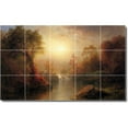 thumbnail image 1 of Ceramic Tile Mural-Frederic Church Country Painting 130. 60" w x 36" h using (15) 12 x 12 ceramic tiles, 1 of 3