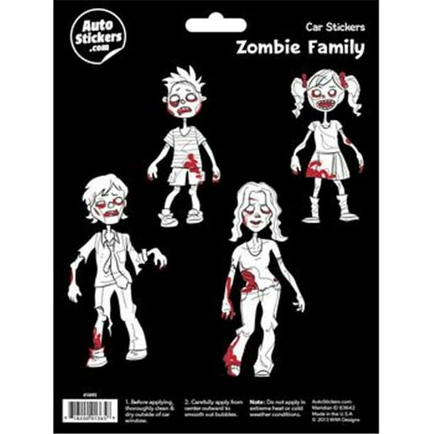 Download Decalcomania 10092 Zombie Family Decal Stickers - Walmart.com - Walmart.com
