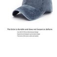 thumbnail image 4 of Baseball Cap Vintage Cotton Washable Adjustable Classic Hat - Navy Blue, 4 of 6