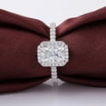 thumbnail image 4 of Oryn Jewelry 14K White Gold Plated Ring - 1.9 Ct Radiant Moissanite Ring - Prong Set Halo Engagement Ring - Occasion Bridal Moissanite Jewelry, 4 of 6