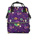 thumbnail image 1 of Fotbe Mardi Gras and Donuts Mochila Maternidad - Lona de Sarga Impermeable, Mochila de Pañales de Gran Capacidad con Múltiples Bolsillos y Correas Ajustables, 1 of 6