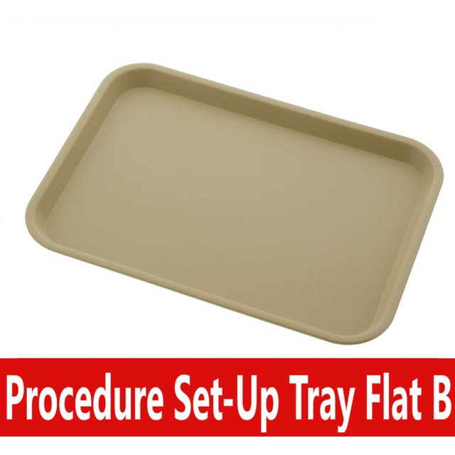 Dental Procedure Set-Up Trays Flat B (Ritter) 13½" x 9⅝" x ⅞", Autoclavable Tray, Dark Beige