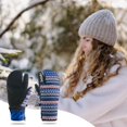 thumbnail image 2 of Guantes de snowboard aislantes y cálidos para invierno, ideales para esquí y ciclismo. Resistentes al agua. Para hombre. Estilo étnico impresión s, 2 of 9