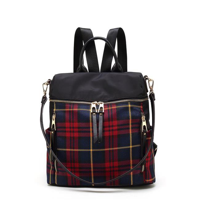 MKF Collection by Mia K. MKF-1822RD Nishi Plaid Backpack by  display picture 1