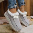 thumbnail image 7 of Women's Winter Fleece Lined Walking Shoes, Warm Lace Up Breathable Upper Non Slip Sole, Cozy Cotton Sneakers for Cold Weather Daily Wear, 7 of 7