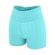 thumbnail image 3 of Gibobby Shorts Deportivo Ladies New Summer Honeycomb Fabric Bow Tie Belt Peach Hip Tight Waist High Hip Movement Yoga Shorts(Aqua, L), 3 of 5