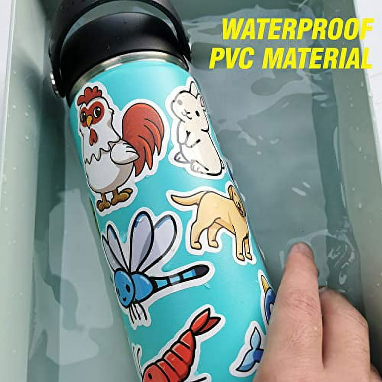 300Pcs Cute Animal Stickers, Vinyl Stickers for Water Bottles
