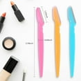 thumbnail image 2 of 15 Pack Eyebrow Razor Precision Dermaplaning Tool Face Razors and Face Shavers for Women Hair Face Razor Facial Razor Multipurpose Exfoliating Tool with Precision Cover 3 Colors, 2 of 5