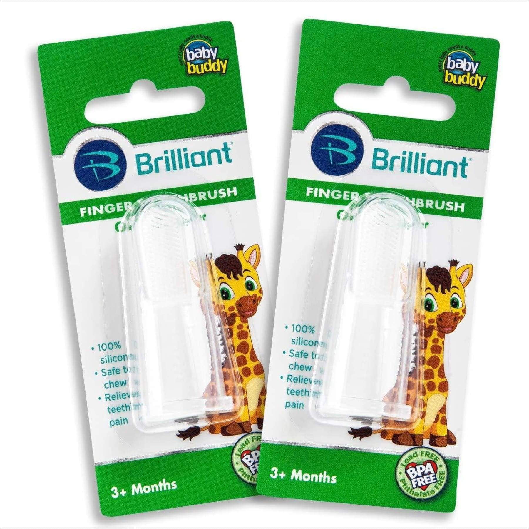 Brilliant Baby Finger Toothbrush Silicone Gum Massager and Teether