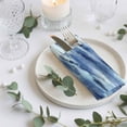 thumbnail image 3 of Cloth Napkins Set of 8 - 20x20 Inches, Navy Blue Vintage Washable Reusable Table Napkins, Stripes Painting Retro Abstract Art Soft & Absortbent Dining Napkin for Party Wedding Hotel Restaurant, 3 of 8