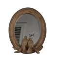 thumbnail image 1 of Corella Brown Framed With Birds Oval Wall Mirror, 1 of 1