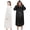 White & Black, variant on Rain Ponchos for Adults Reusable (2 Pack), Waterproof EVA Raincoats with Hood & Drawstring for Women & Men