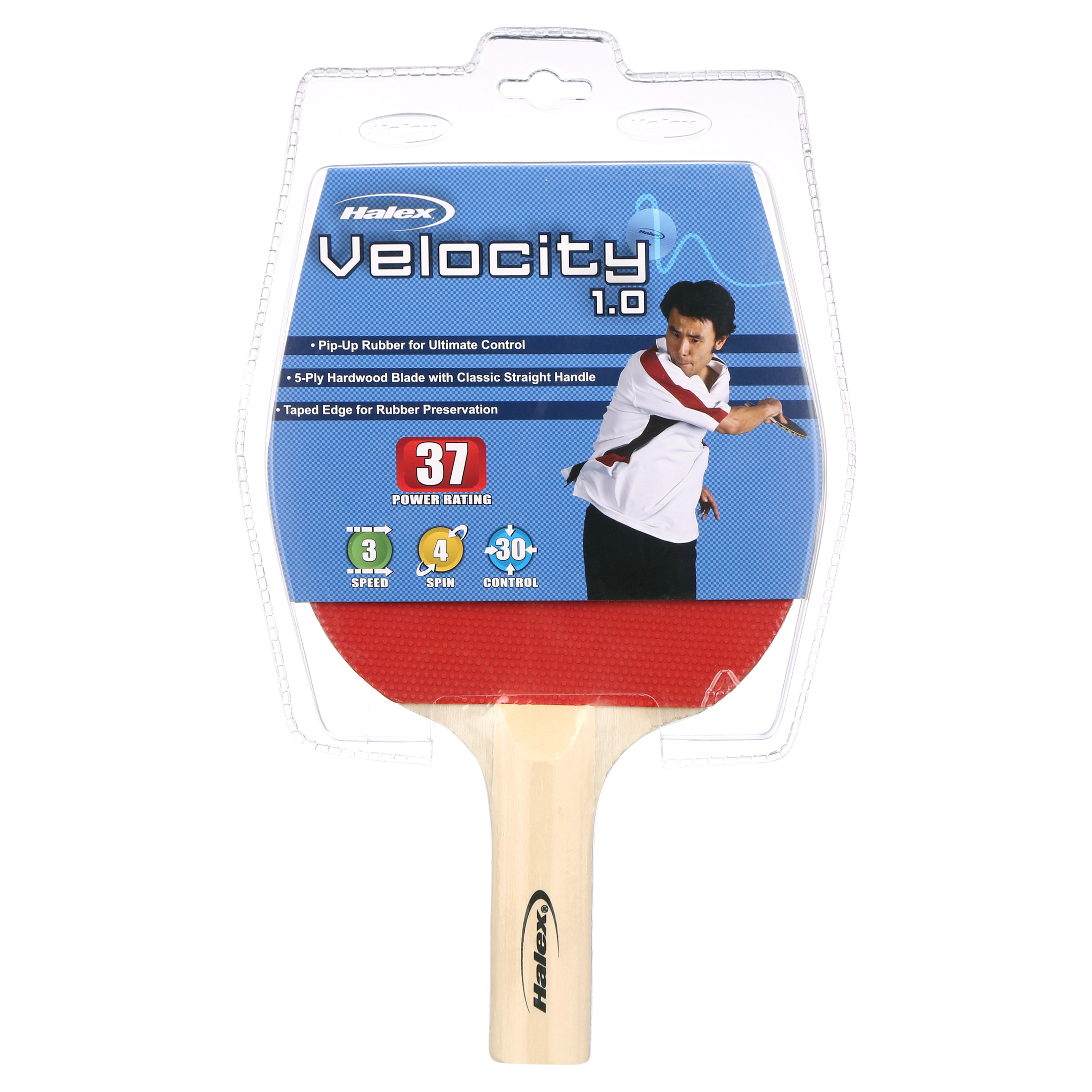 Halex Velocity Table Tennis Paddle, One Paddle, Wooden Handle - image 2 of 6