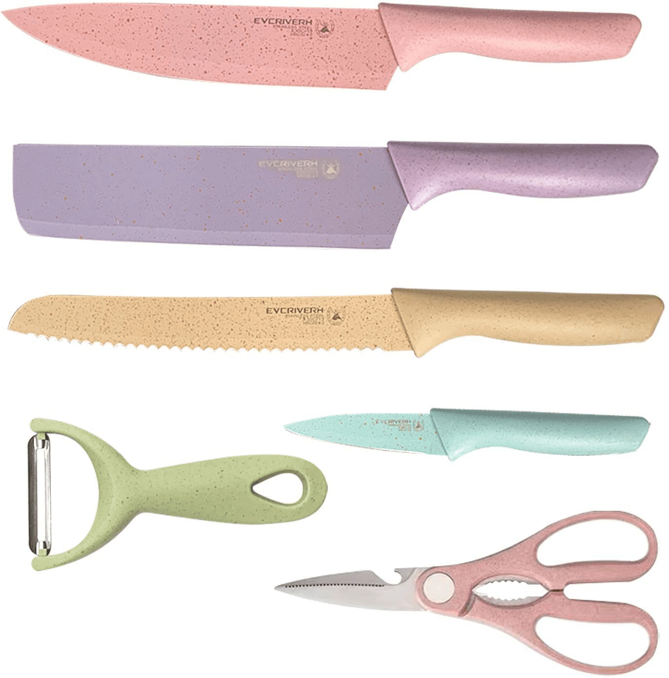 Set De 9 Cuchillos De Cocina Para Niños De 2 A 8 Años – Cuchillos De Plástico Seguro, Pelador Y Tabla De Cortar – Juguete Educativo Para Aprender A Cocinar