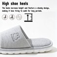 thumbnail image 3 of CHICVOMEY Slippers for Women Cozy Soft Lightweight Slip-On House Slippers Linen Cotton House Shoes with Memory Foam for Bedroom Indoor Slippers, 3 of 9
