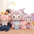 thumbnail image 4 of Juguetes de anime Sanrio de 30/25 cm, Kawaii Kuromi My Melody Cinnamorol, peluche suave, muñeco de animales Sanriod, regalo para niños, 4 of 5