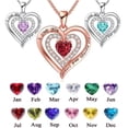 thumbnail image 3 of YYKihy Necklace For Women Love Heart Pendant Birthstone Necklaces For Women Jewelry For Women Anniversary Birthday Gifts For Women Her Wife Mom Valentines Mothers Day Gifts, 3 of 5