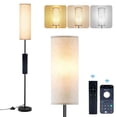 thumbnail image 1 of Kisportee Lámparas de Piso de 67" para Sala de Estar, 3000K-6500K, Lámpara Alta Moderna Regulable de Pie con Control Remoto y 3 Colores, Bombilla LED Incluida, Beige, 1 of 11