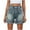 Blue, variant on LOVZFMLL Women's Fashion Mid Waisted Straight Leg Edging Jeans Blue S