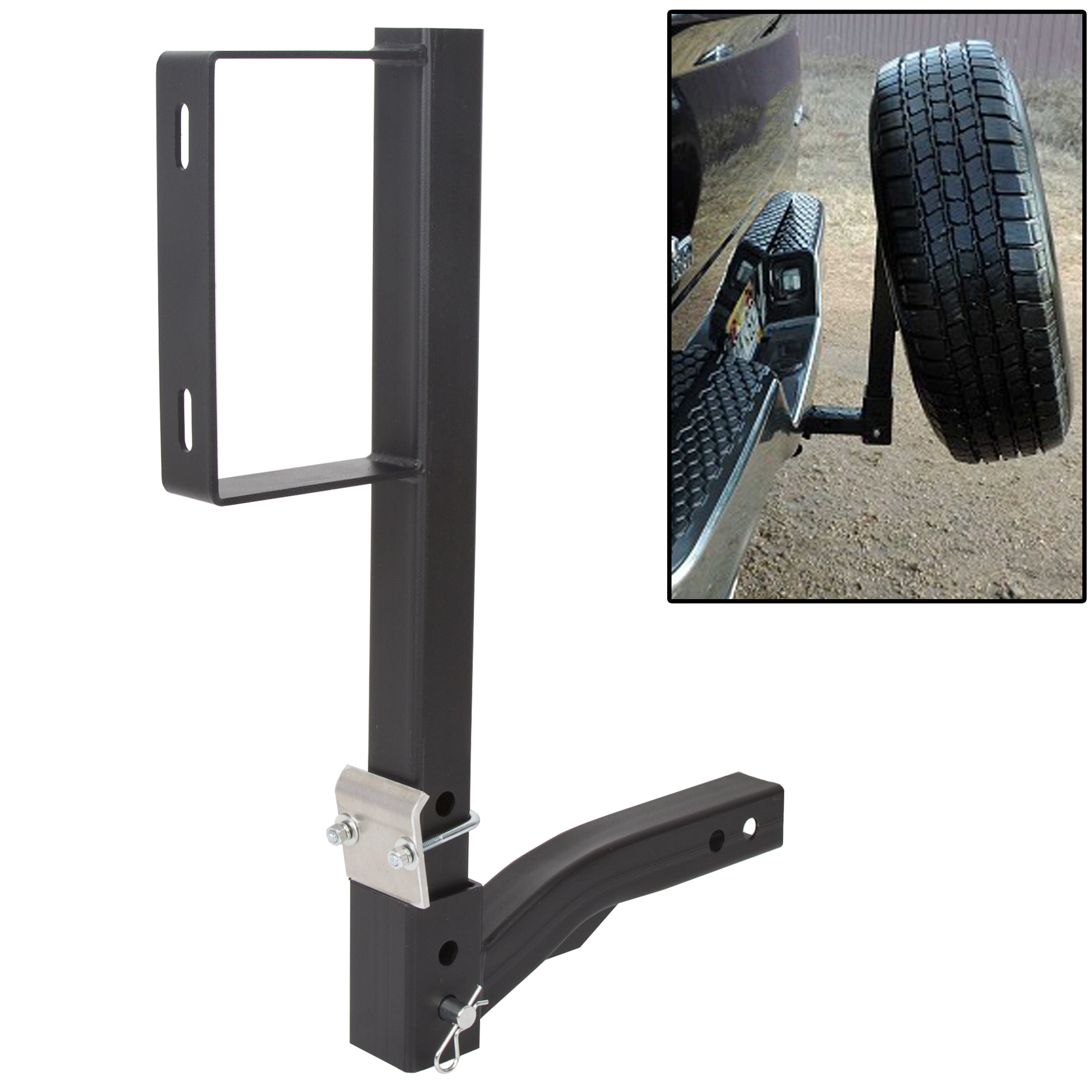 Truck Receiver Hitch Spare Tire Mount Swing-away