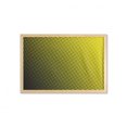 thumbnail image 1 of Yellow Wall Art with Frame, Ombre Pattern Background Dots from Big to Small Art Geometric Arrangement, Printed Fabric Poster for Bathroom Living Room, 35" x 23", Yellow and Black, by Ambesonne, 1 of 2