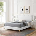 thumbnail image 2 of Modway Current Performance Velvet Full Platform Bed in White, 2 of 11