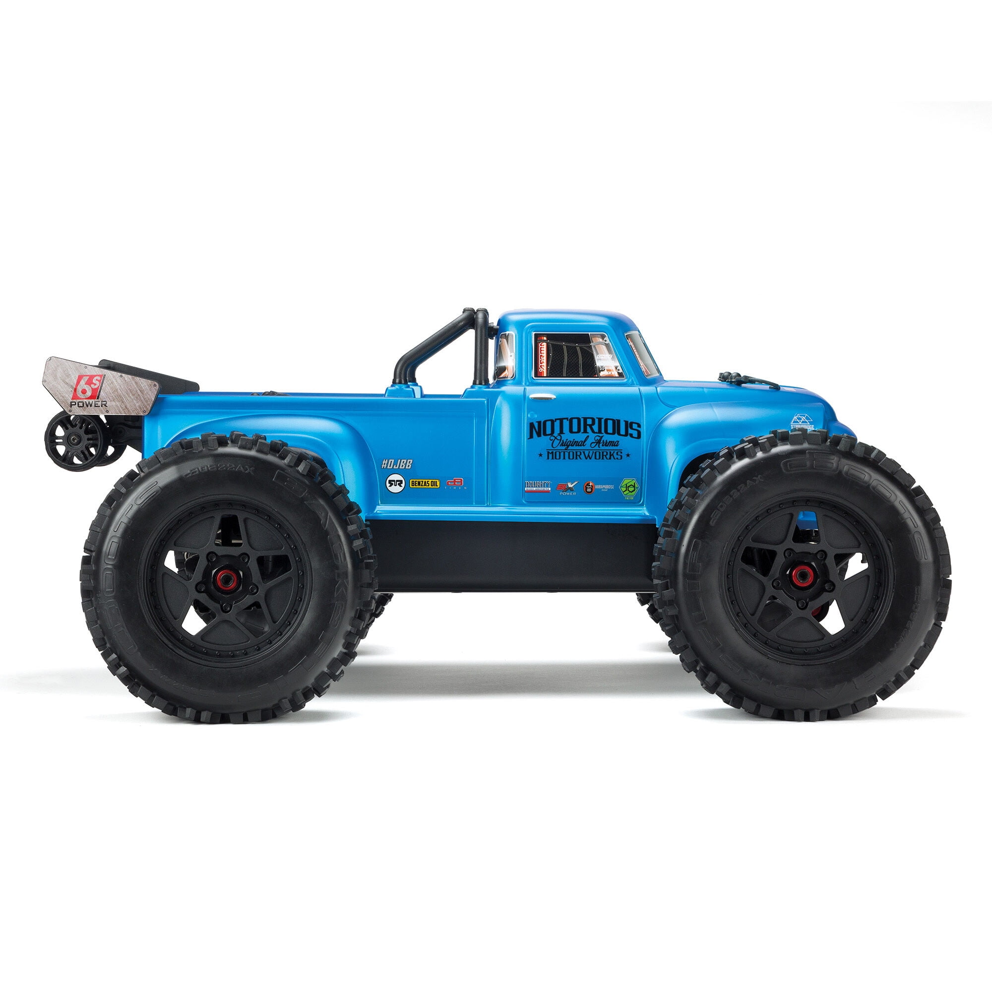 ARRMA 1/8 NOTORIOUS 6S 4X4 RTR Brushless Stunt Truck, Black