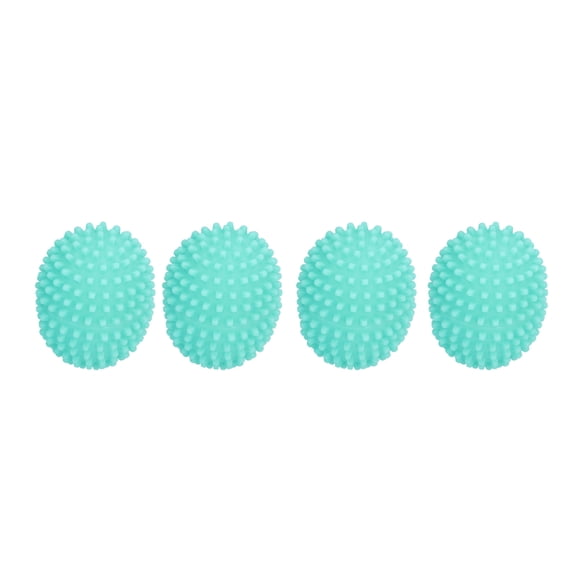 BIMZUC 4PCS Oval Laundry Balls, Mint Green Reusable Dryer Balls Set, Natural Fabric Softener Alternative for Washer & Dryer, Chemical-Free Clothes Softening & Static Reduction