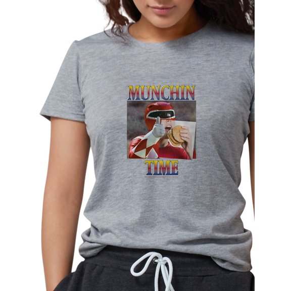 CafePress - Power Rangers Munchin Time Women's Deluxe T Shirt - Womens Tri-blend T-Shirt